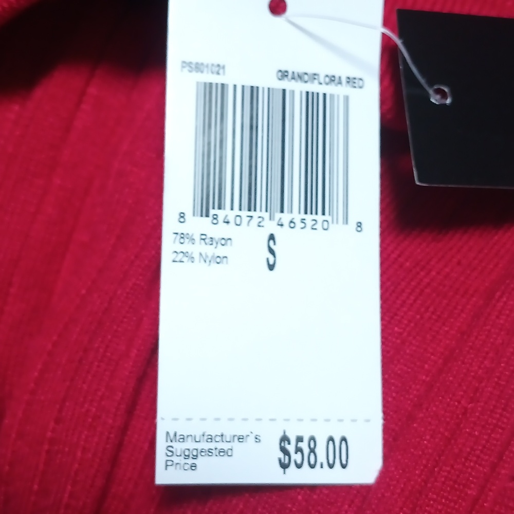 Premise Ribbed V Neck Sweater Red - Picture 8 of 8